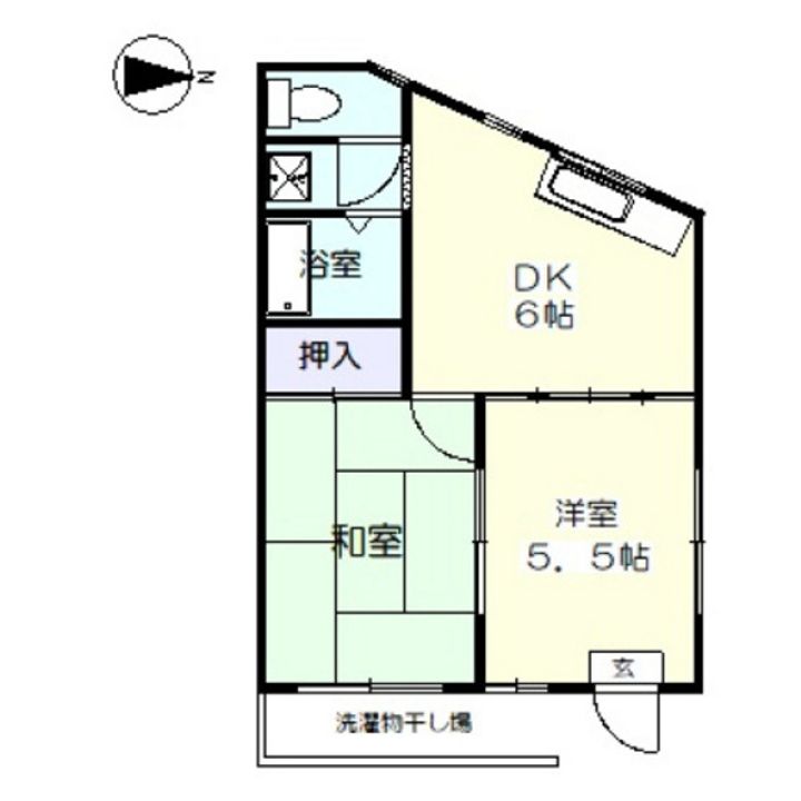 岡山県岡山市中区平井4(アパート)の賃貸物件の間取り