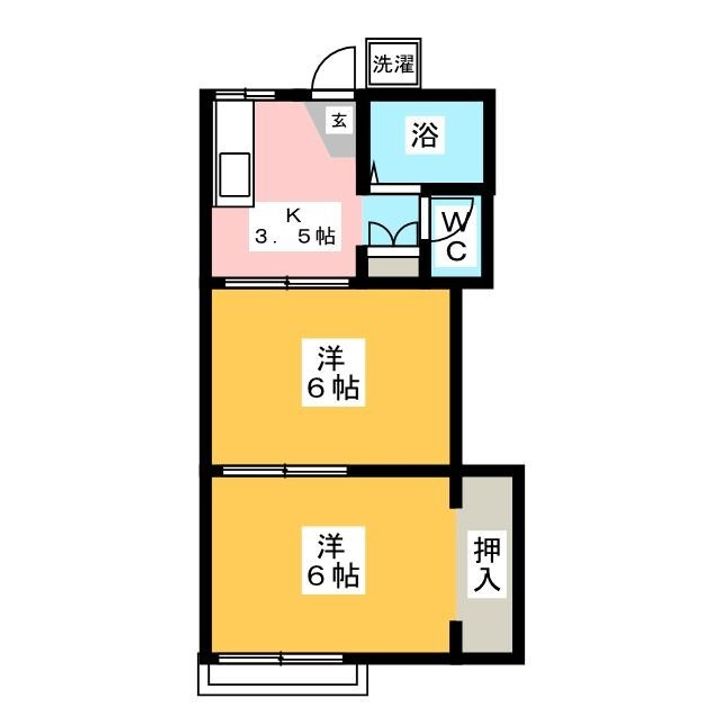 南ヶ丘ハイツの間取り