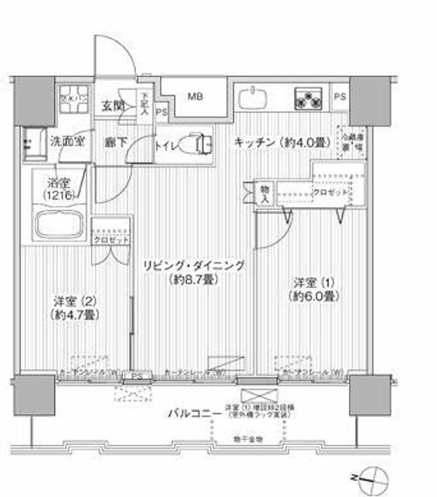 コスモグランス南品川の間取り