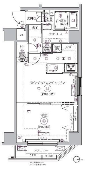 東京都墨田区緑4(マンション)の賃貸物件の間取り