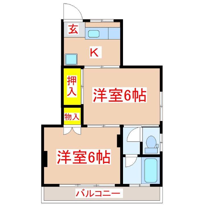 岡元マンションの間取り