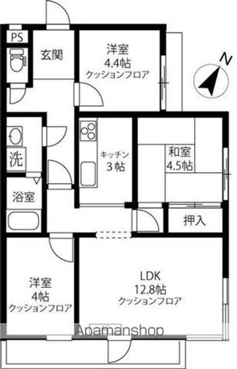 中銀用賀パークマンシオンの間取り