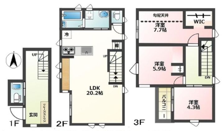 東京都新宿区北新宿3(一戸建)の賃貸物件の間取り
