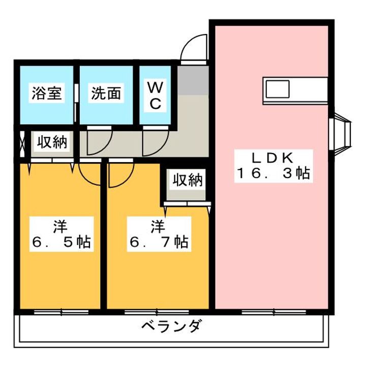 叶音IIWESTの間取り