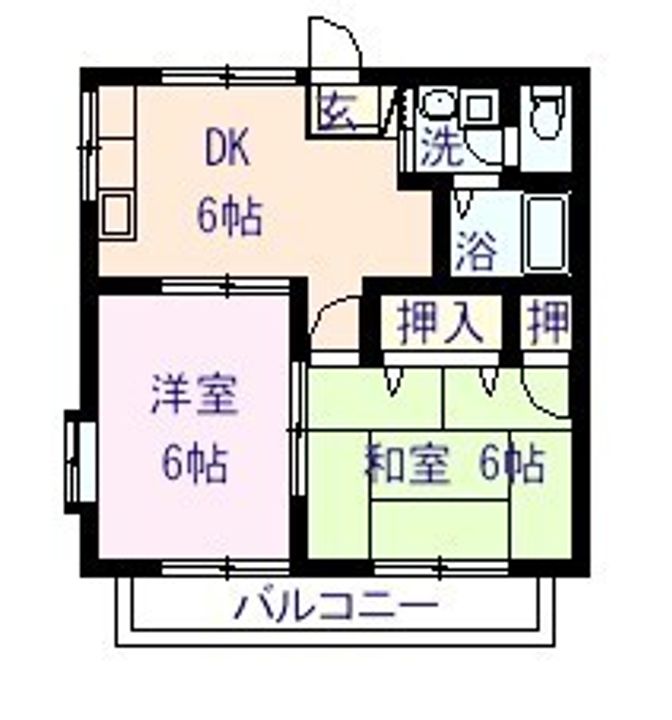 ウエノ・ウイングBの間取り