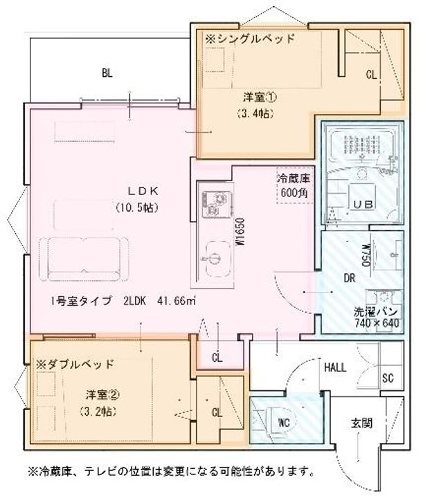 大阪府大阪市淀川区田川北3(アパート)の賃貸物件の間取り