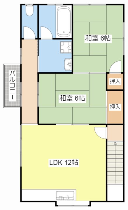 滋賀県高島市マキノ町中庄(アパート)の賃貸物件の間取り