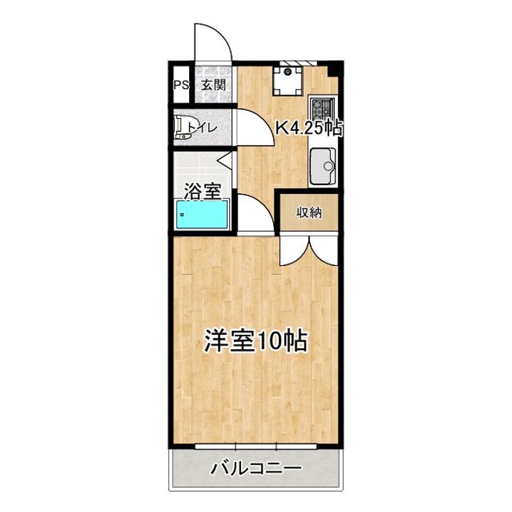 高知県高知市大原町(マンション)の賃貸物件の間取り