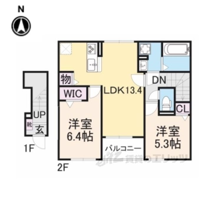 プティフォレスタ柏原2の間取り