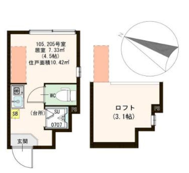 東京都中野区本町6(アパート)の賃貸物件の間取り