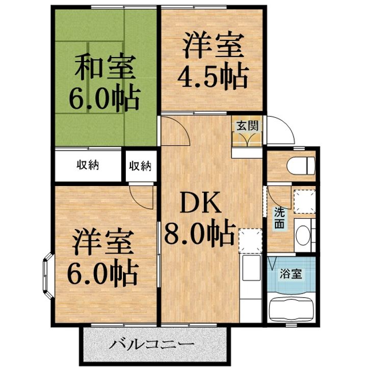 リサパレスAの間取り