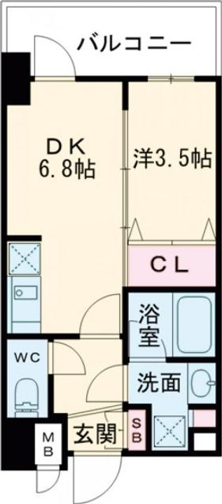 マンションはりげん鳳の間取り