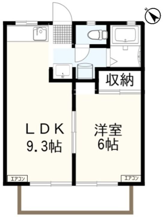 群馬県太田市台之郷町(アパート)の賃貸物件の間取り