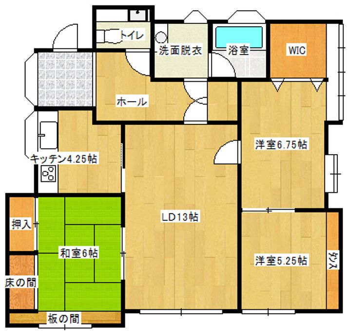 佐賀県佐賀市赤松町(一戸建)の賃貸物件の間取り