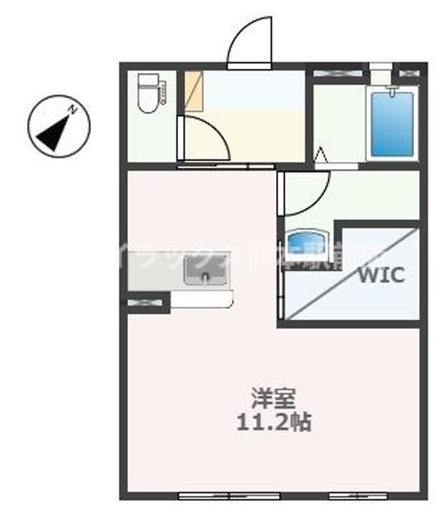 熊本県熊本市中央区井川淵町(アパート)の賃貸物件の間取り
