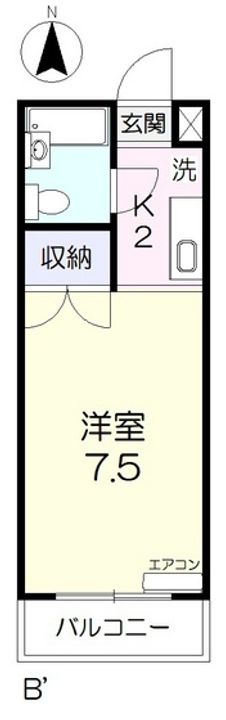 コーポ半田2の間取り