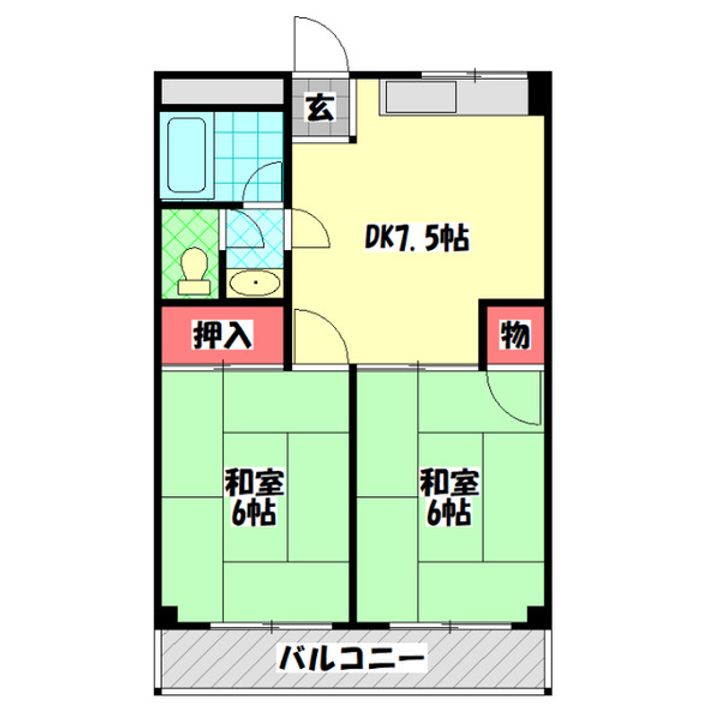 グリーンハイツ門真の間取り