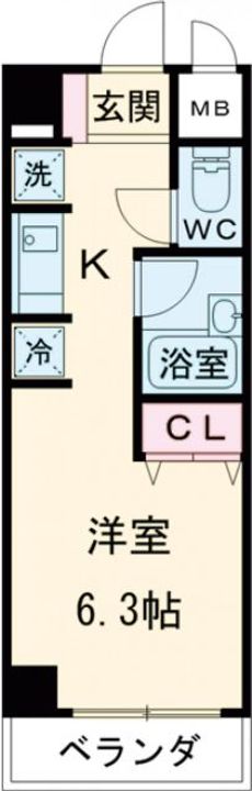 大阪府堺市堺区中之町西4(マンション)の賃貸物件の間取り