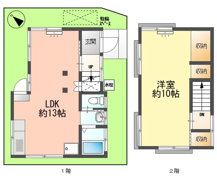 神奈川県横浜市港南区日野南3(一戸建)の賃貸物件の間取り
