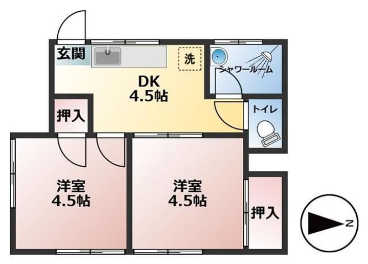 第3カツミ荘の間取り