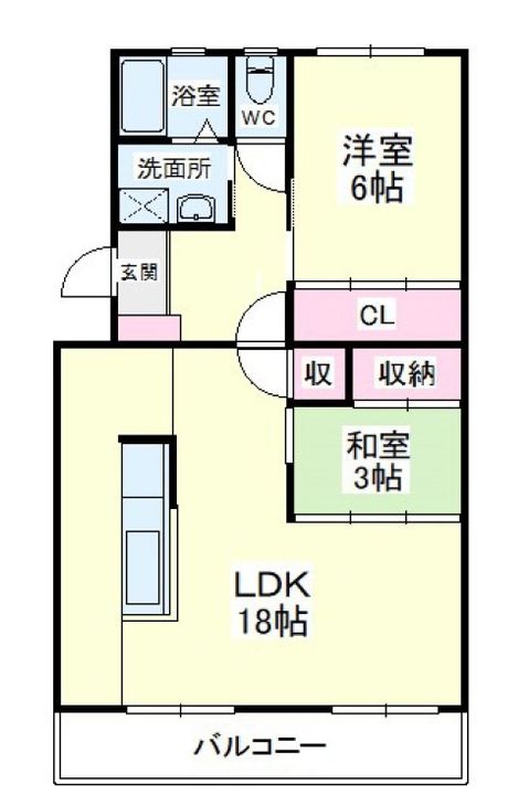 静岡県浜松市中央区楊子町(マンション)の賃貸物件の間取り