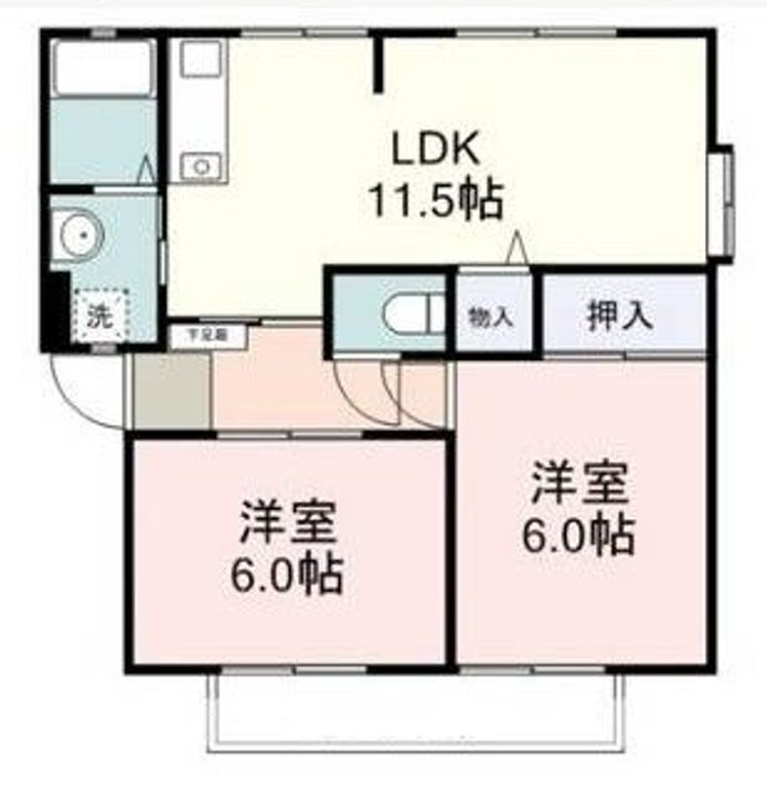 サンビレッジ静岡 D棟の間取り