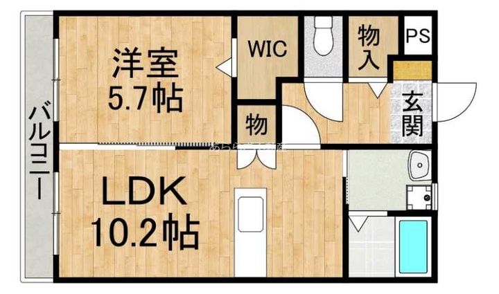 静岡県浜松市中央区富塚町(マンション)の賃貸物件の間取り