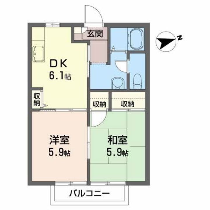ディアス・ワールドワン Bの間取り
