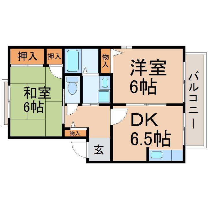兵庫県尼崎市大庄西町1(アパート)の賃貸物件の間取り