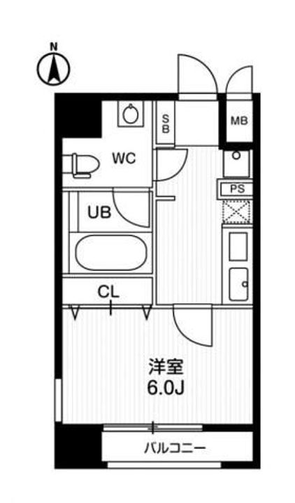 京都府京都市下京区妙伝寺町(マンション)の賃貸物件の間取り