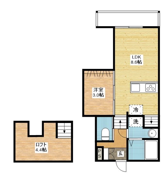 porte-bonheur(ポルトボヌール)の間取り