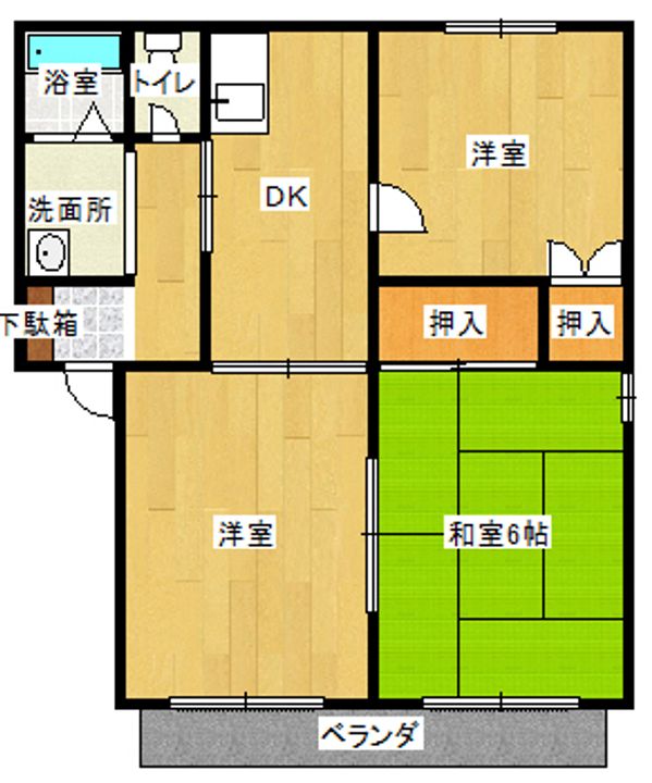 パークヒル若田部Aの間取り