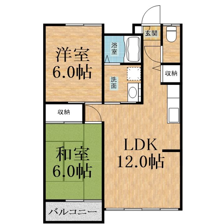 フラワーコーポラスの間取り
