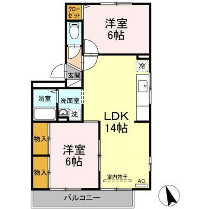 クレージュ中村の間取り