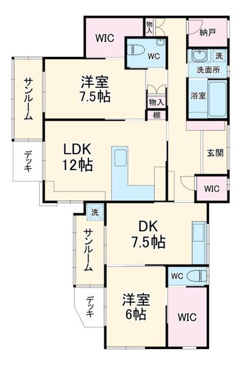 静岡県浜松市中央区蜆塚1(一戸建)の賃貸物件の間取り