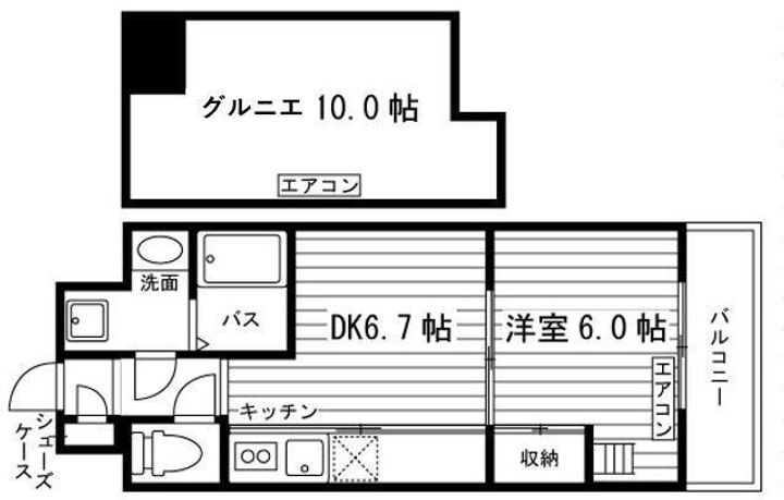 レジディア岡山駅前の間取り