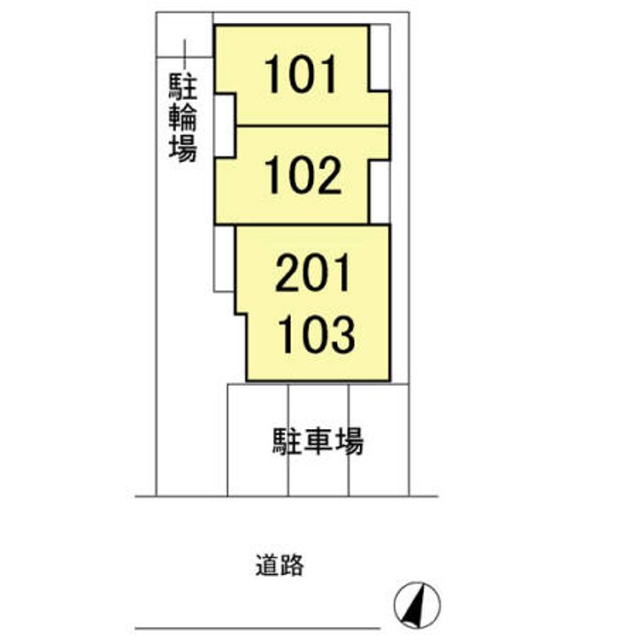 神奈川県平塚市中原1(アパート)の賃貸物件の間取り