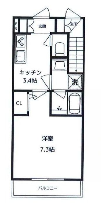 東京都国分寺市東元町3(アパート)の賃貸物件の間取り