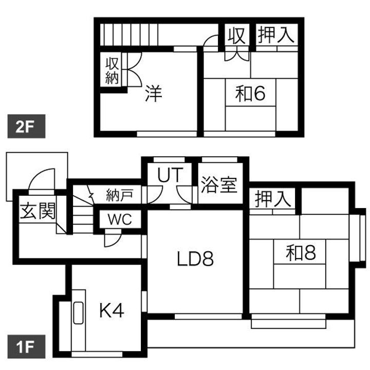 宮城県仙台市青葉区柏木1(一戸建)の賃貸物件の間取り