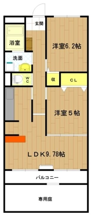 三重県伊勢市田尻町(マンション)の賃貸物件の間取り