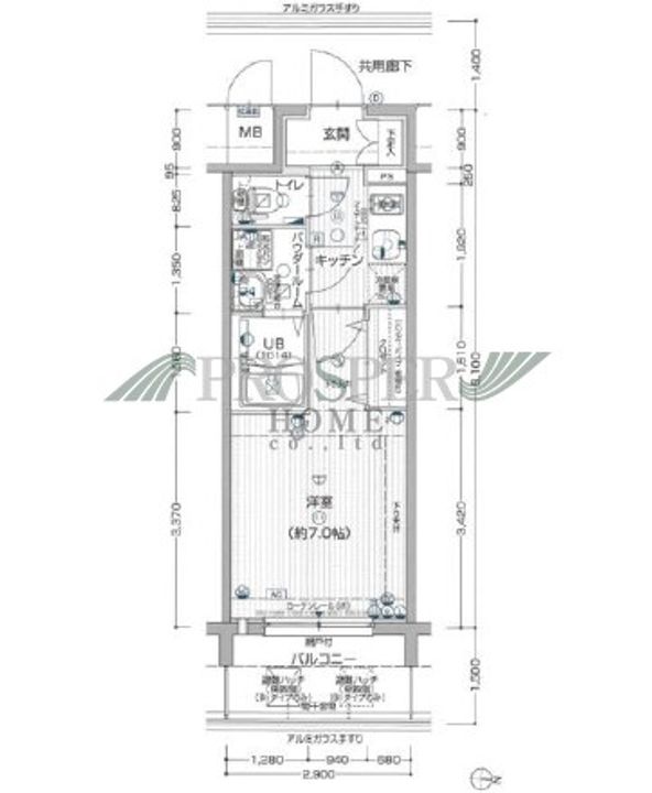 エスプレイス大阪城サウスコンフォートの間取り