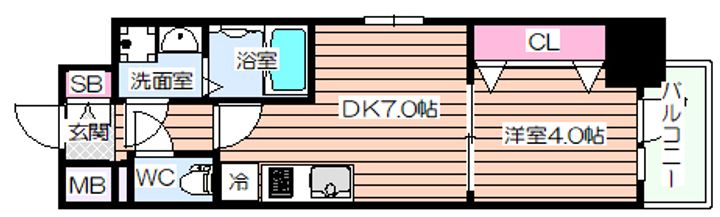 エスリード弁天町グロリアの間取り