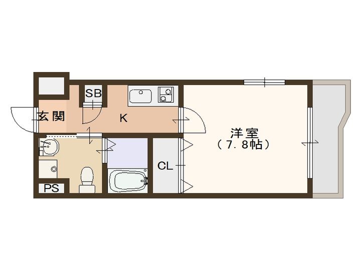 大阪府大阪市西成区玉出東1(マンション)の賃貸物件の間取り