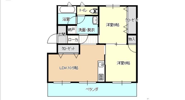 コーポ朝日奈の間取り
