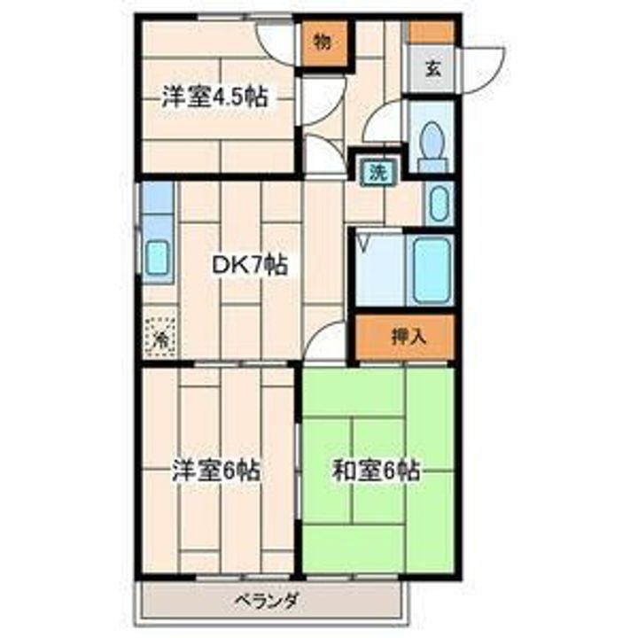 神奈川県大和市南林間8(アパート)の賃貸物件の間取り