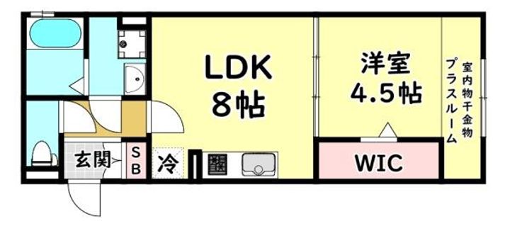 大阪府守口市東光町3(アパート)の賃貸物件の間取り