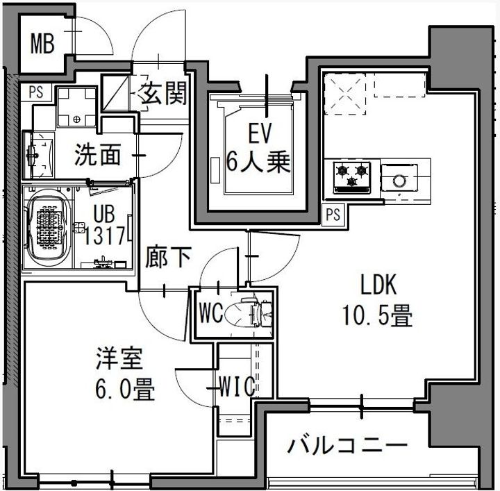 東京都台東区小島1(マンション)の賃貸物件の間取り