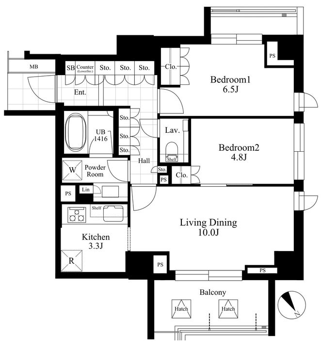 プラウド恵比寿の間取り