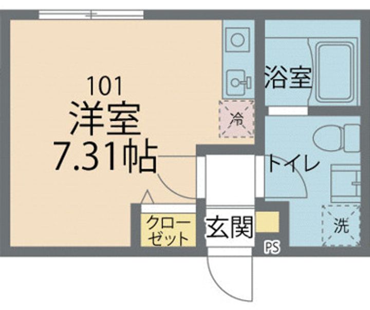 カインドネス立川錦町B棟の間取り