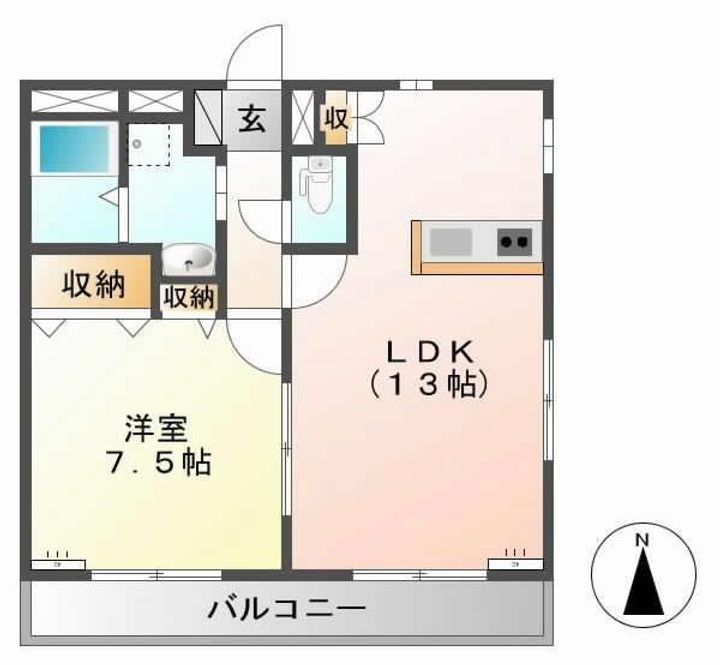 TYマンションIIの間取り